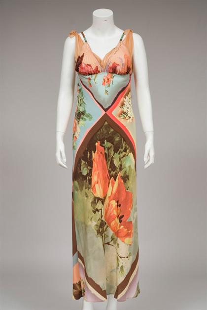 Appraisal: Jean-Paul Gaultier Femme silk dress contemporary Long silk satin bias