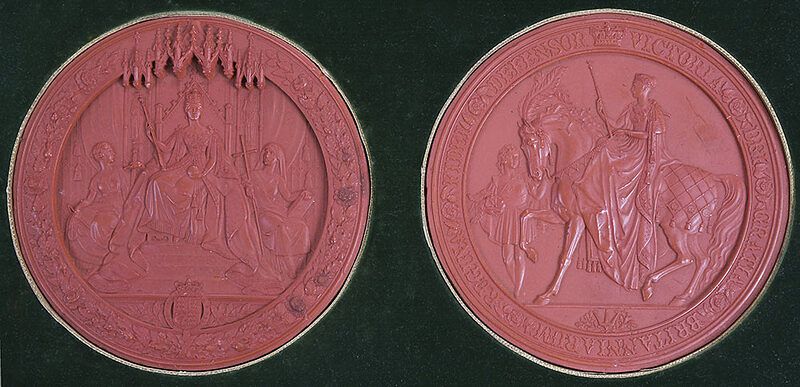 Appraisal: Two Queen Victoria Red Wax Seals British th century by