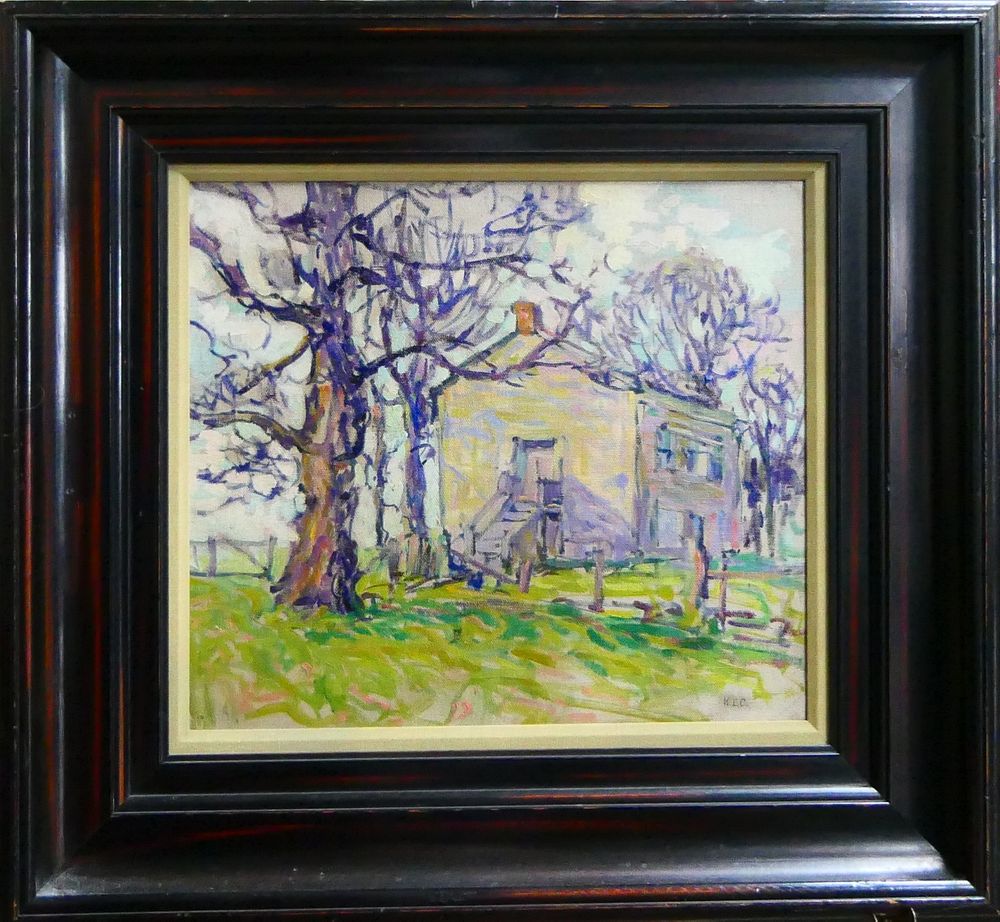 Appraisal: KATHRYN E BARD CHERRY USA - OIL BOARD Kathryn E