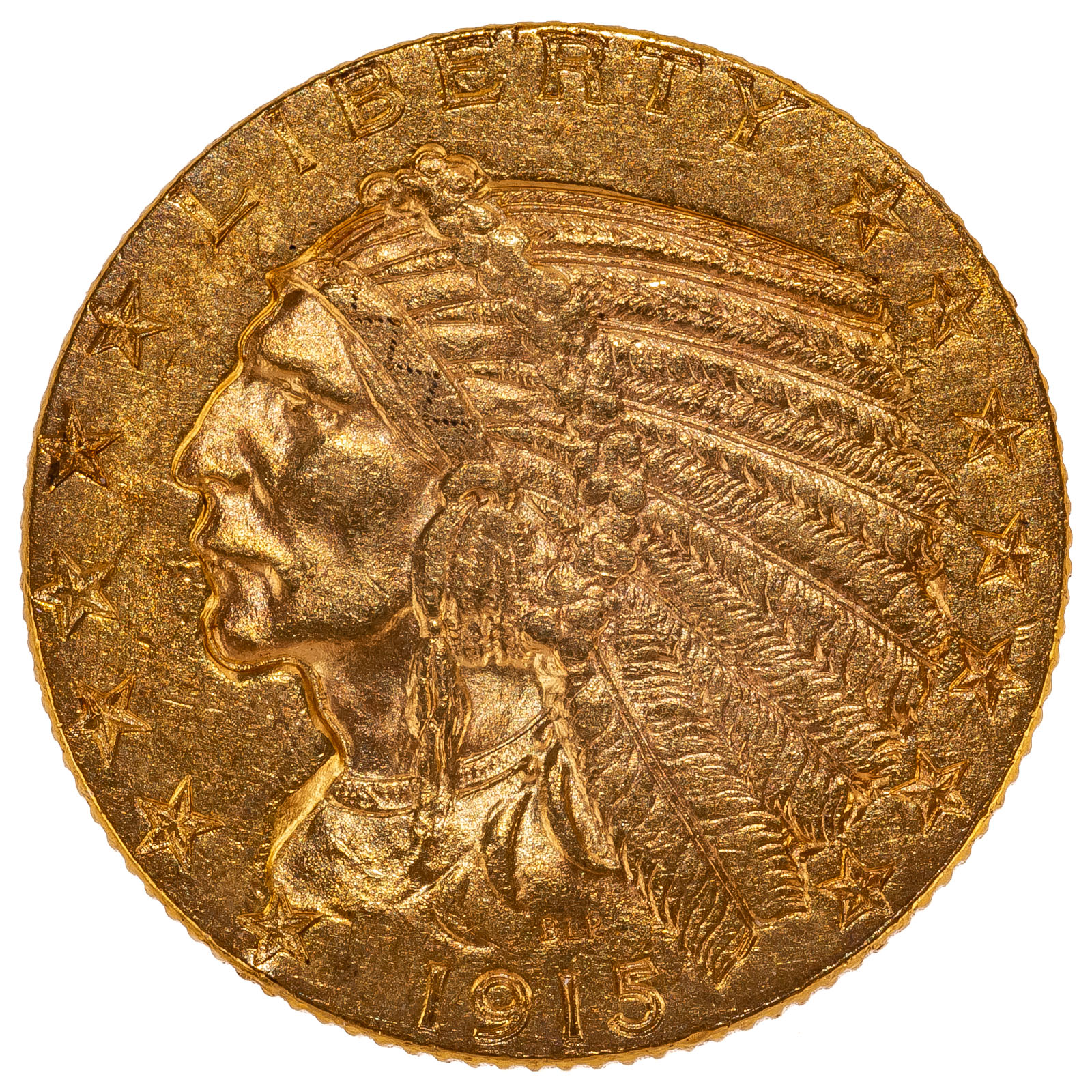 Appraisal: GOLD INDIAN HALF EAGLE XF DETAILS Obverse is AU reverse