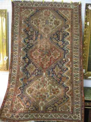 Appraisal: Antique Kazak Persian Handmade Rug geometric designs nice example of