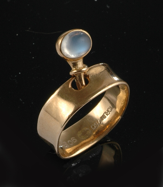 Appraisal: A gold ring by Georg Jensen The ct gold square