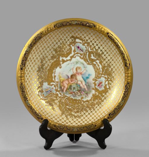 Appraisal: Dresden-Style Opulently Gilded Porcelain Bowl first quarter th century in