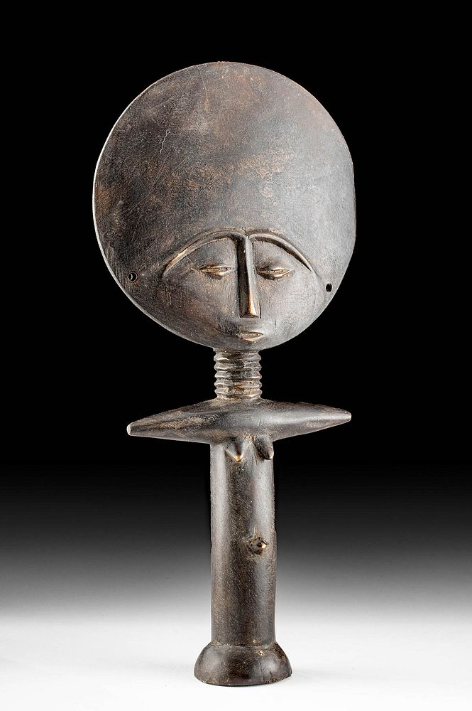 Appraisal: th C African Asante Wood Fertility Figure - Akua'ba West