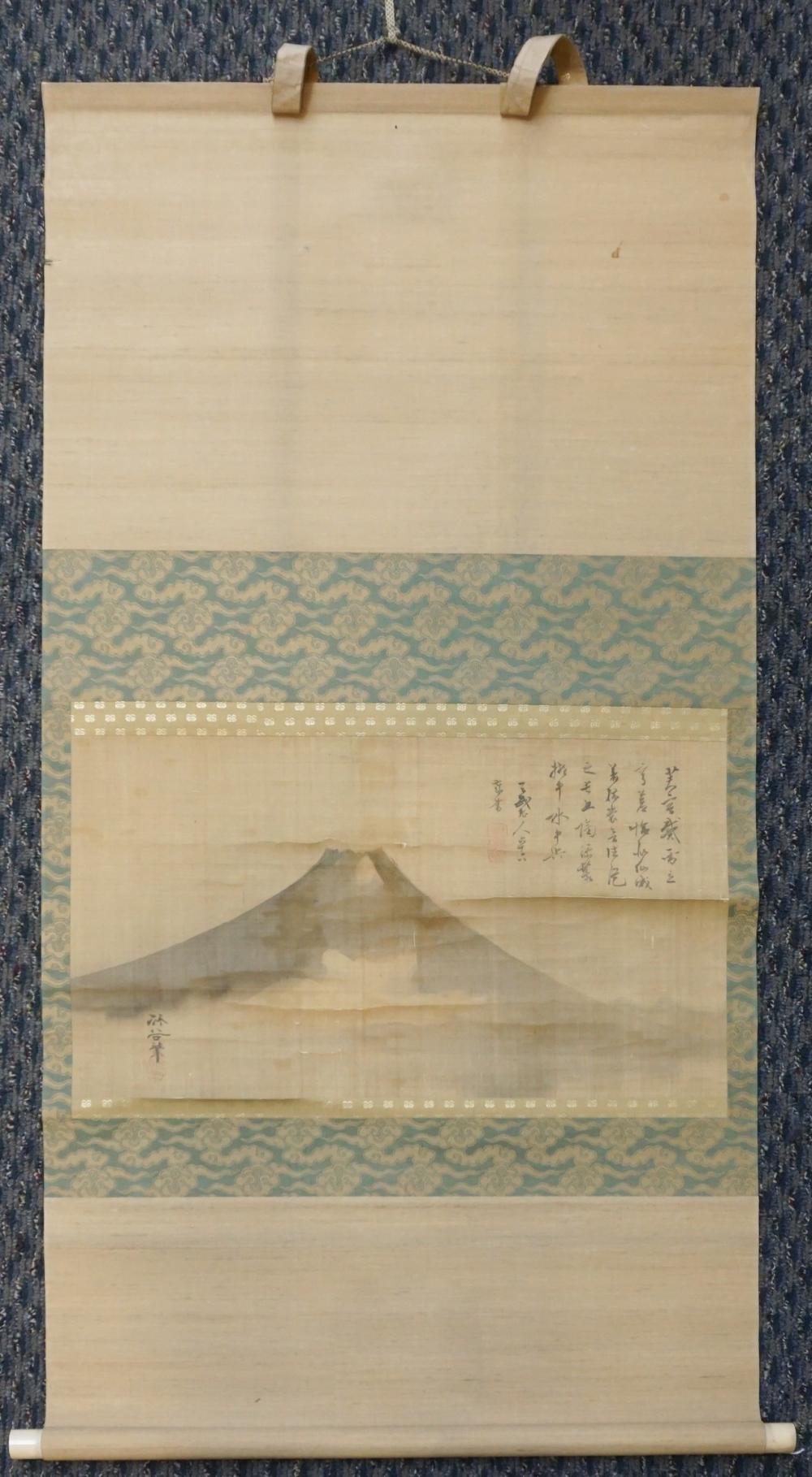 Appraisal: JAPANESE HANGING SCROLL OF MT FUJIJapanese Hanging Scroll of Mt