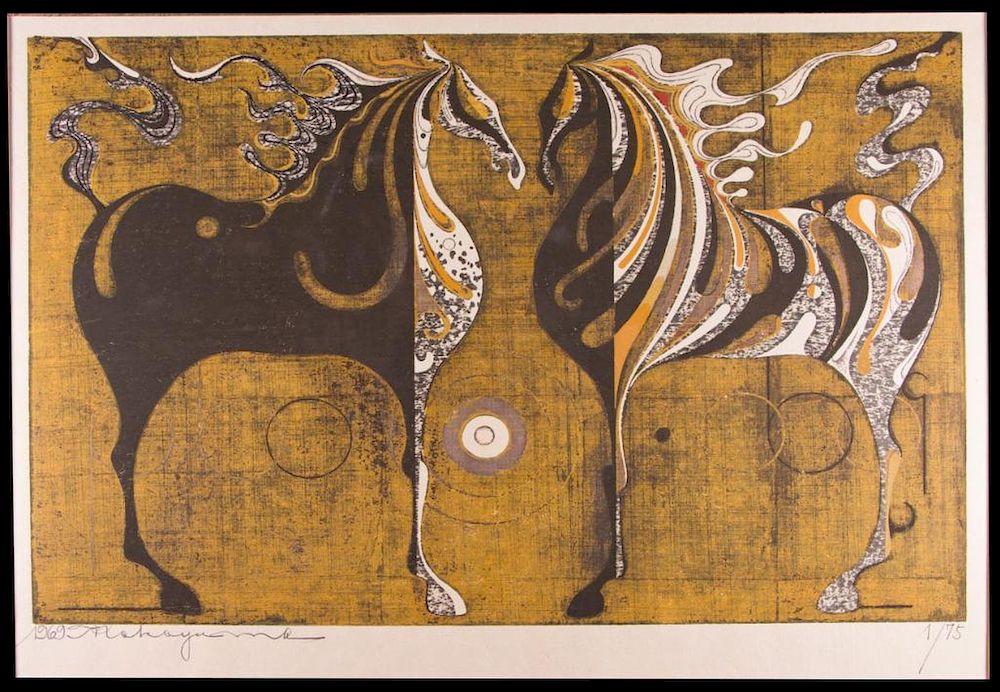 Appraisal: Nakayama Tadashi - Nakayama Tadashi - Title Two Horses Edition