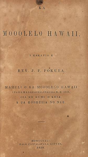 Appraisal: POGUE JOHN F Ka Mooolelo Hawaii Honolulu Hale Paipalapala Aupuni