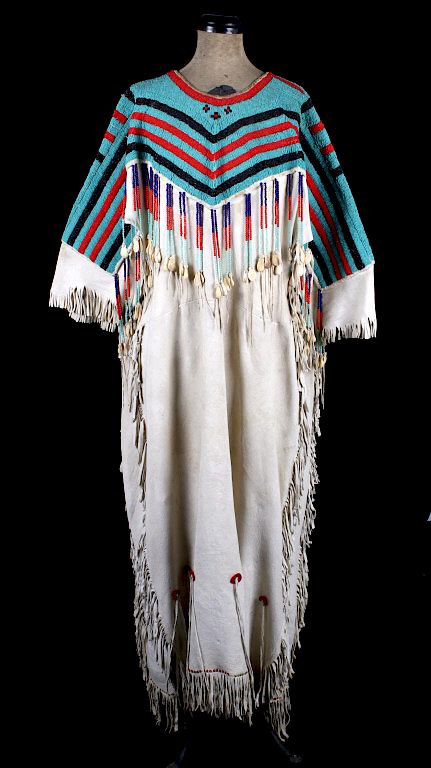 Appraisal: Lakota Sioux Beaded Elk Ivory Dress c - This is