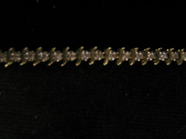 Appraisal: Diamond Tennis Bracelet diamonds totaling carat in k yellow gold