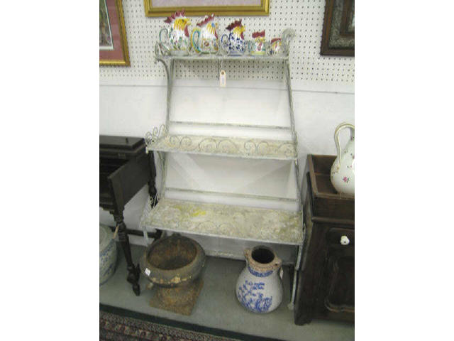 Appraisal: Metal Bakers Rack triple shelf