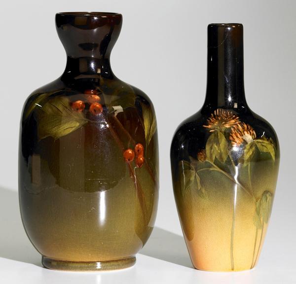 Appraisal: ROOKWOOD Two Standard Glaze vases one by Sara Sax with