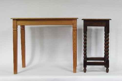 Appraisal: A Victorian pine table on square tapering legs cm ''