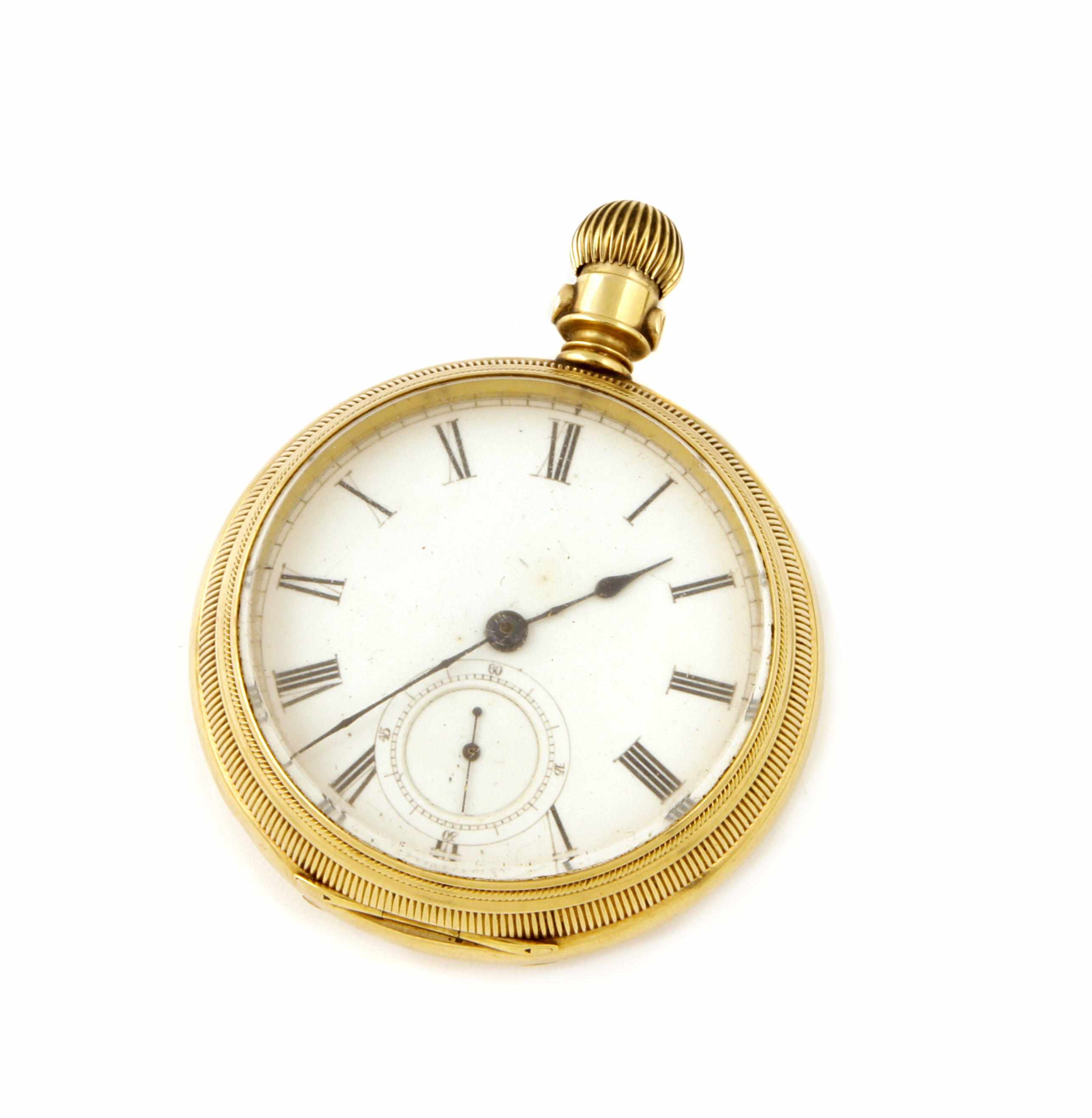 Appraisal: A k gold open face pocket watch Illinois Watch Co