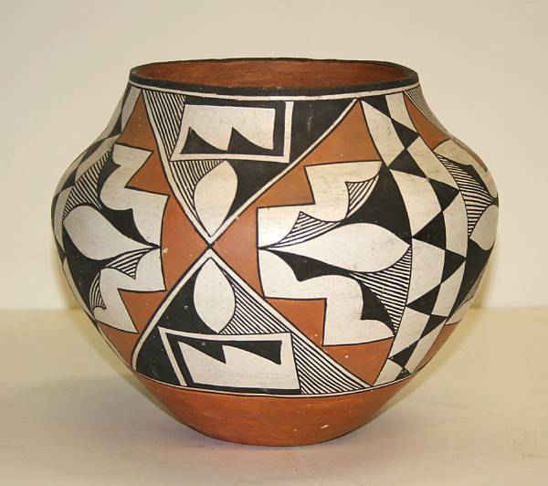 Appraisal: An Acoma polychrome jar height in diameter in