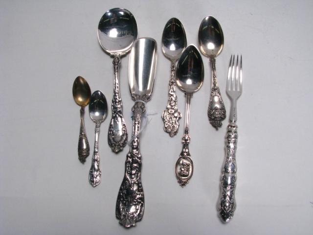 Appraisal: Group of sterling table serving items eight items total including