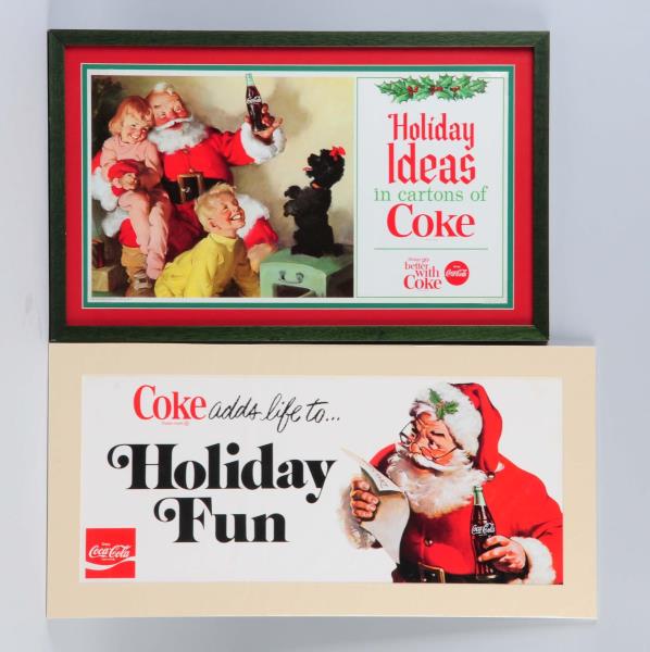 Appraisal: Lot Of Coca-Cola Paper Signs 's- 's Both are beautiful