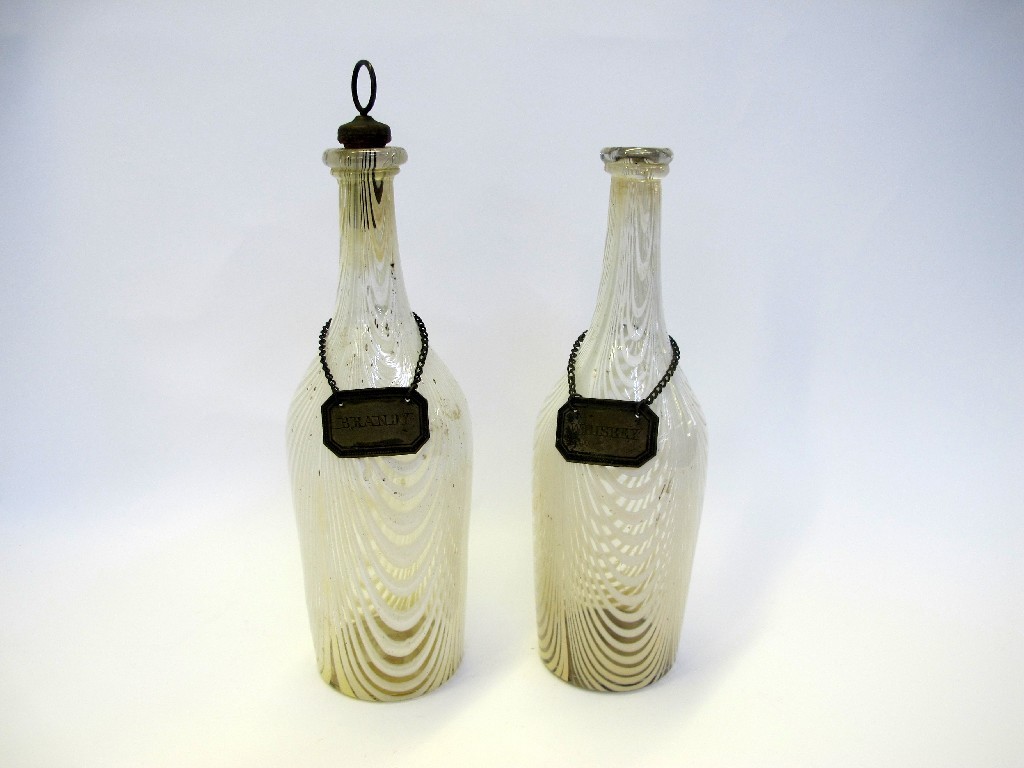 Appraisal: Pair of Nailsea glass bottles