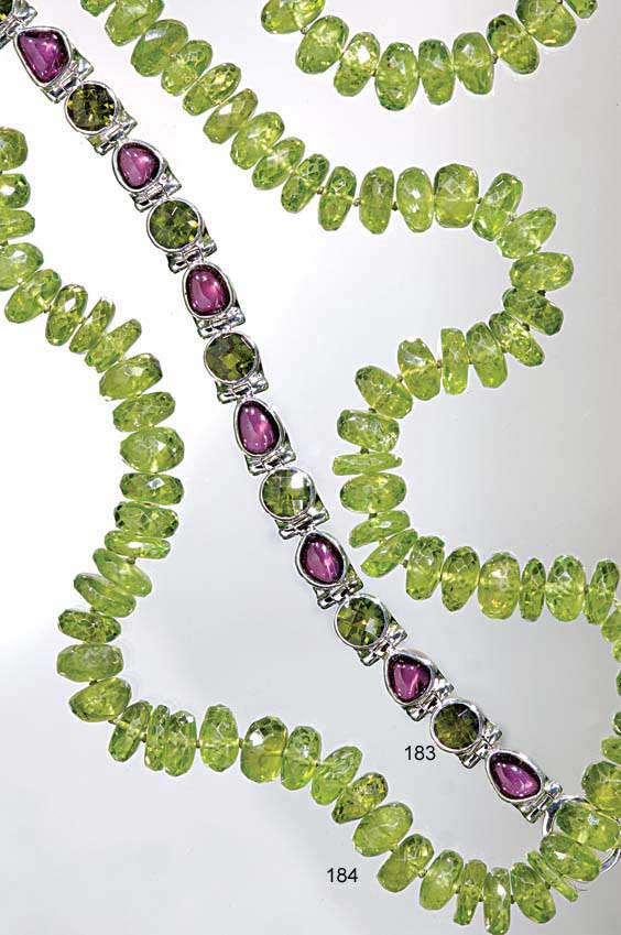 Appraisal: LARGE BOLD PERIDOT NECKLACE Myanmar Burma There are carats of