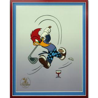 Appraisal: Woody Woodpecker Mean Slice Sericel by Universal Animation Art Marked