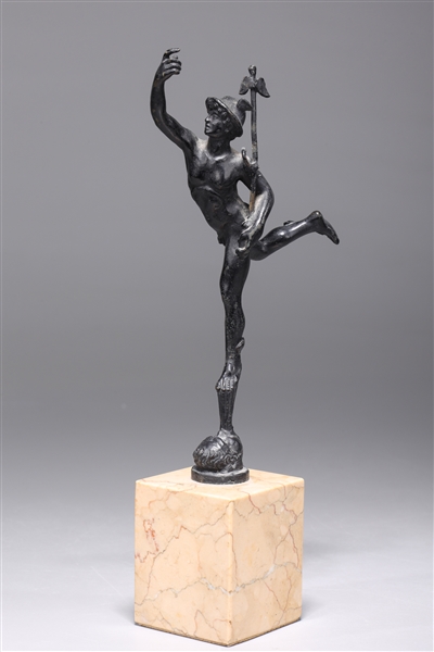 Appraisal: Bronze standing figure of Mercury known as Hermes to the