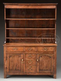 Appraisal: GEORGE III OAK WELSH DRESSER GEORGE III OAK WELSH DRESSER