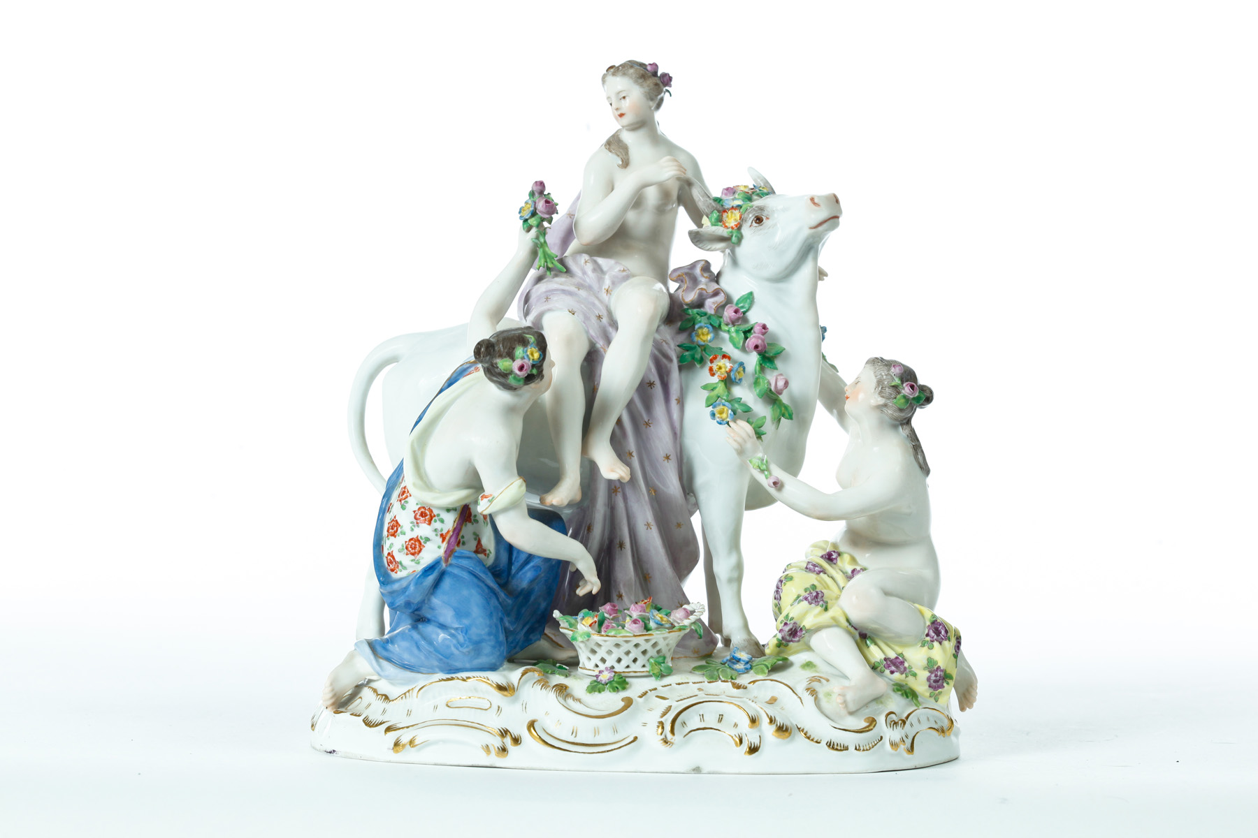 Appraisal: MEISSEN FIGURE GROUP WITH IO Germany late th-early th century