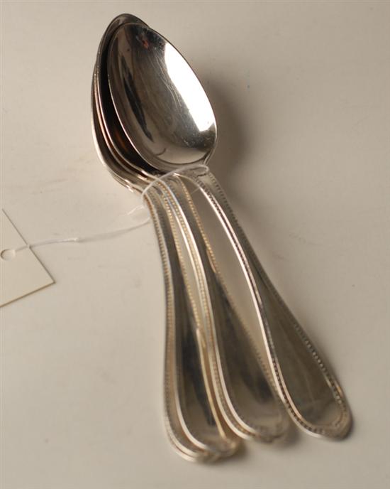 Appraisal: Six Lincoln Foss Sterling Soup Serving Spoons Boston c each