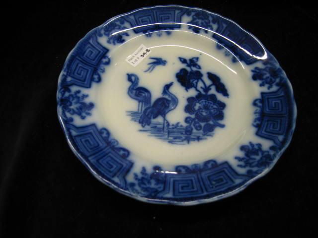 Appraisal: Flow Blue Plate Oriental Birds