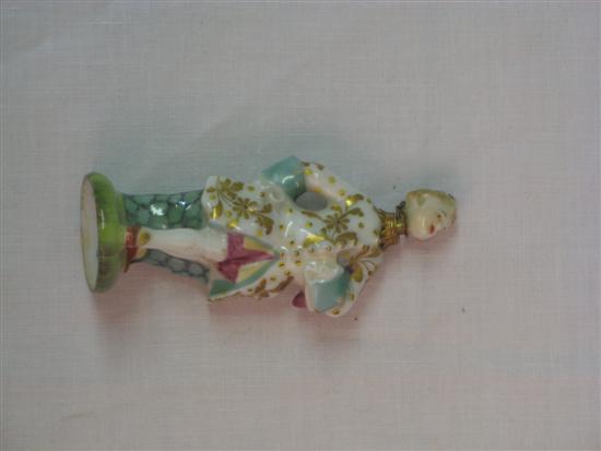 Appraisal: th Century porcelain scent bottle in the form of a