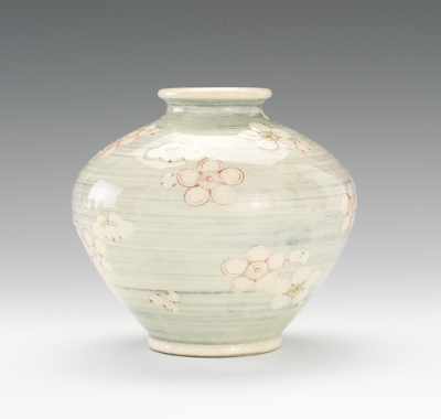 Appraisal: A Japanese Studio Pottery Vase Bulbous form with a small