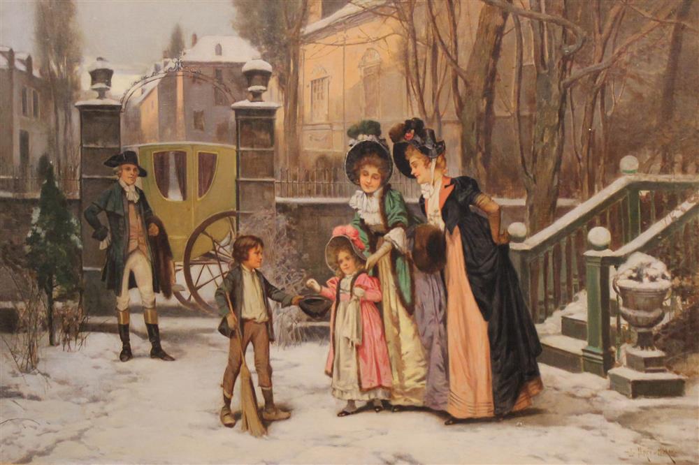 Appraisal: EDWARD PERCY MORAN AMERICAN - WINTER SCENE Oil on canvas