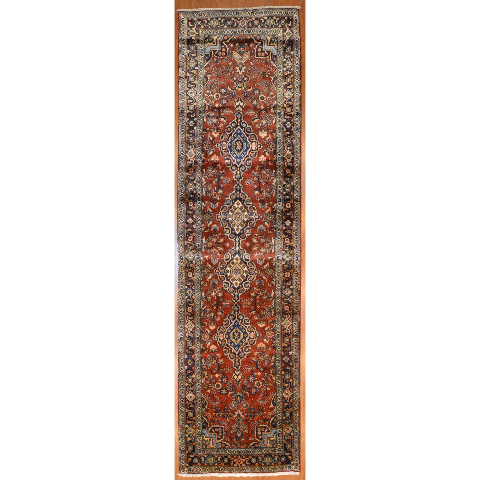 Appraisal: HAMADAN RUNNER PERSIA X Fourth quarter- th century hand-knotted wool