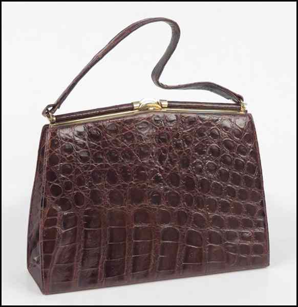 Appraisal: BELLESTONE ALLIGATOR HANDBAG H '' W '' D '' Condition