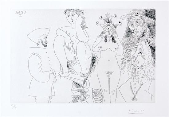 Appraisal: Pablo Picasso Spanish - SERIES NO etching unframed signed paper