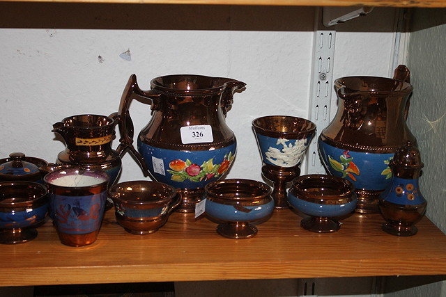 Appraisal: A COLLECTION OF VICTORIAN LUSTRE WARE including various jugs a