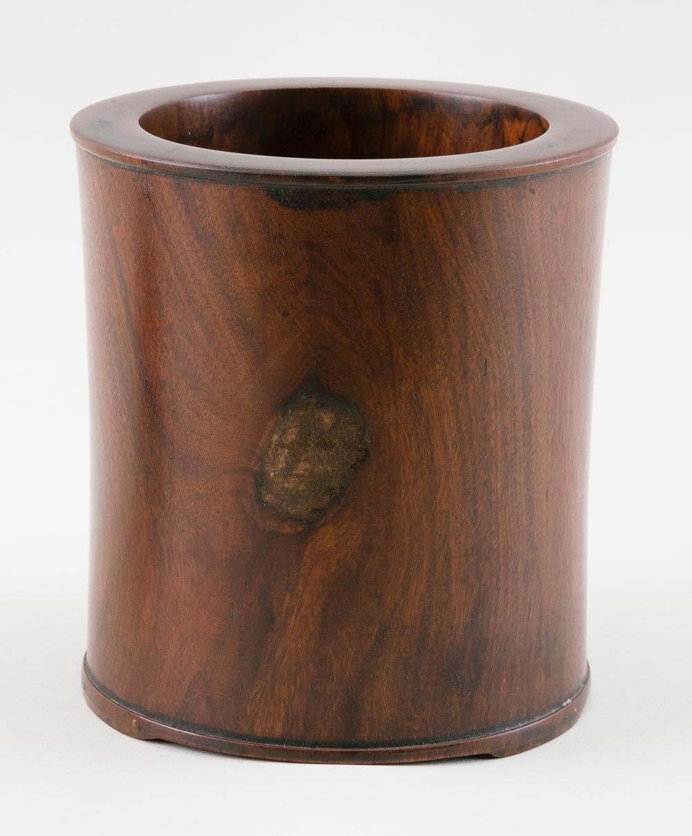 Appraisal: CHINESE ROSEWOOD BRUSH POT LATE TH EARLY TH CENTURY HEIGHT