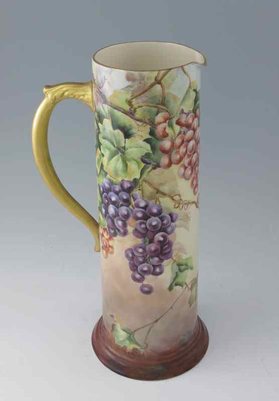 Appraisal: CERAMIC ART AMERICAN BELLEEK TALL TANKARD Ca - Hand painted