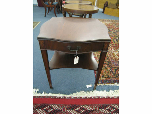 Appraisal: Mahogany Library Table single drawer lower shelf