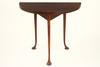 Appraisal: GAME TABLE - Circa Queen Anne style mahogany crescent shape