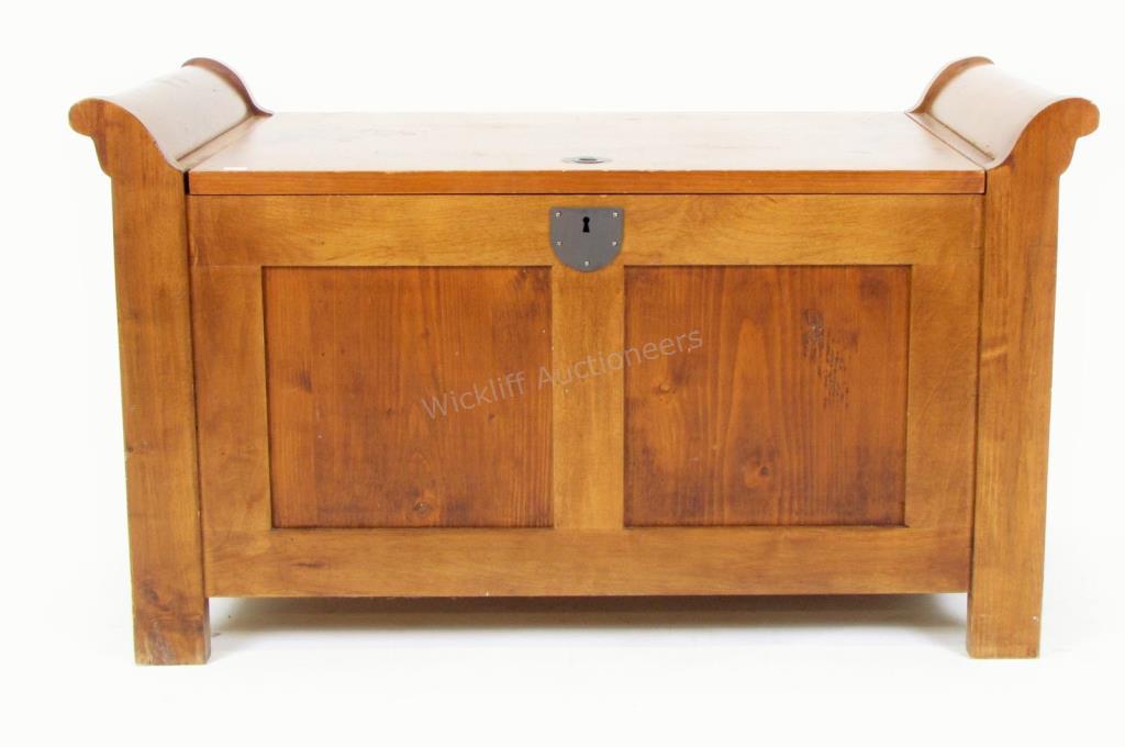 Appraisal: A vintage Romweber file chest hinged lid hinge is damaged