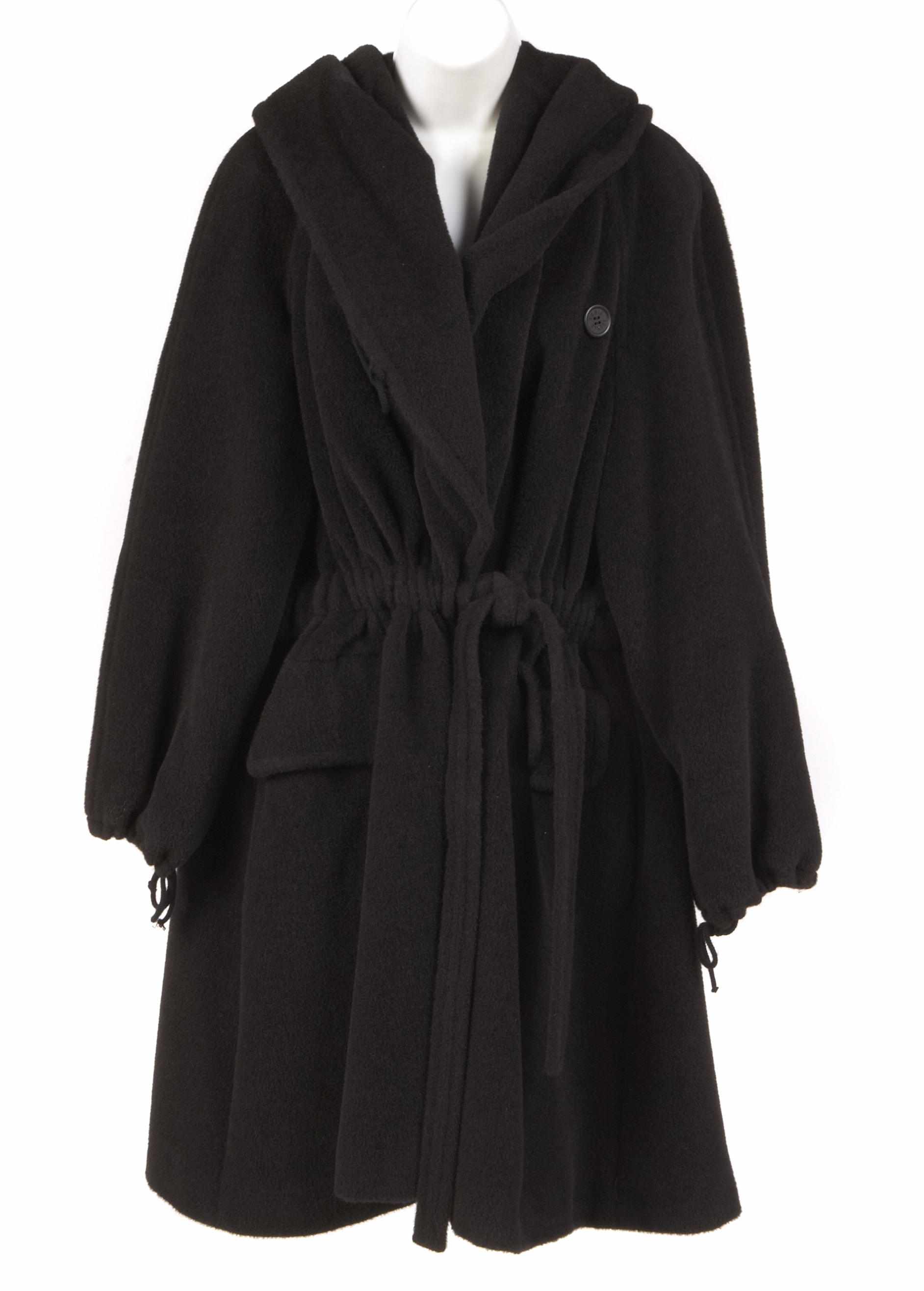 Appraisal: A Sonia Rykiel black wool drawstring waist and shawl collar