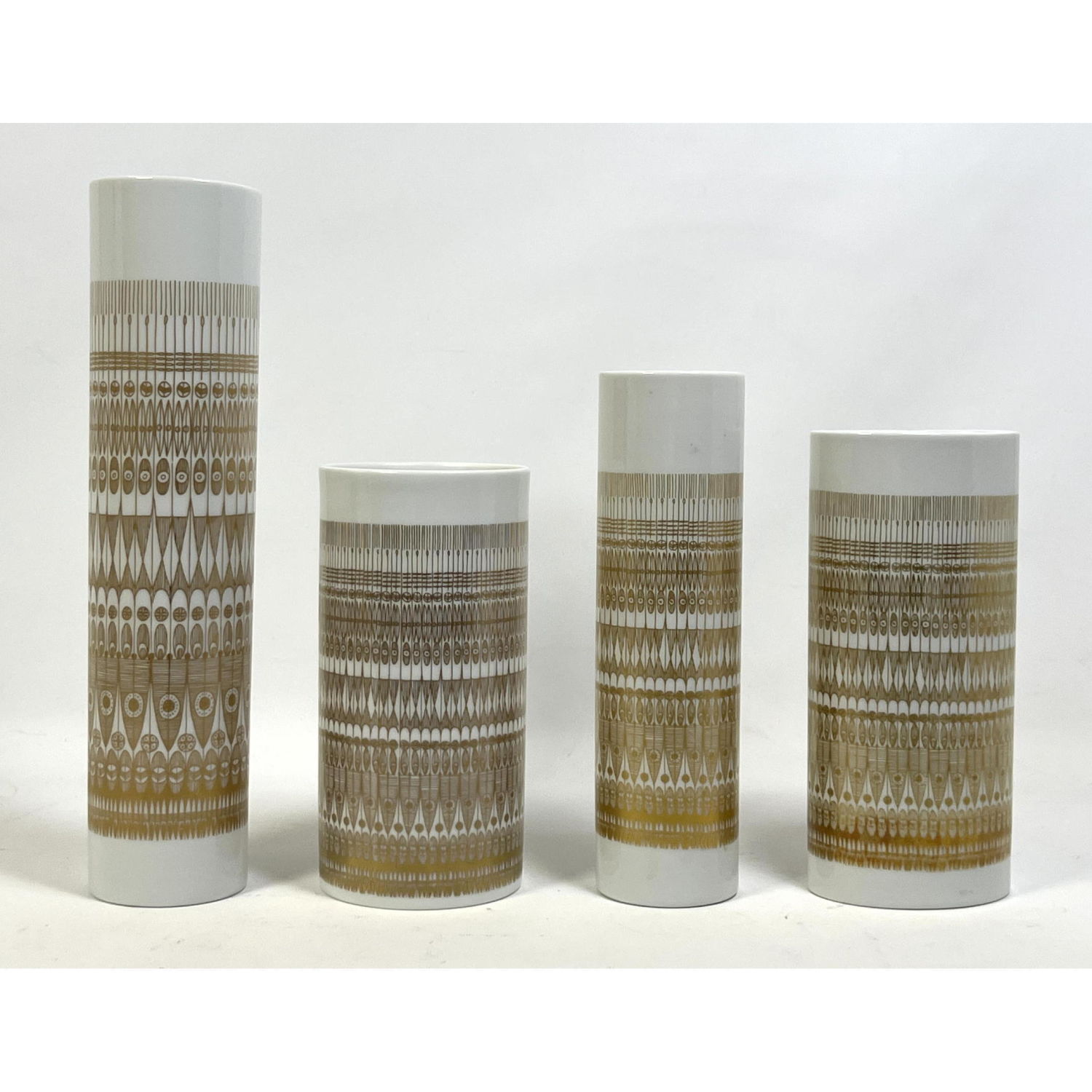 Appraisal: pc HANS THEO BAUMANN Porcelain Vases ROSENTHAL Studio-Line All Round