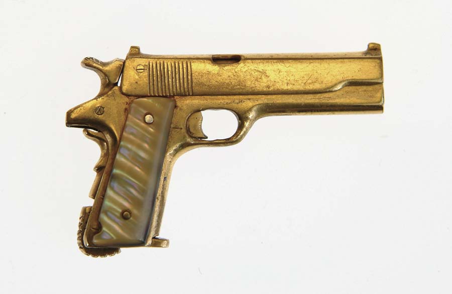 Appraisal: GOLD PLATED MINIATURE COLT M- Tiny - long x -