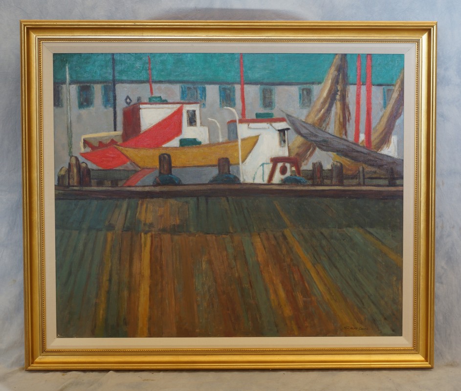 Appraisal: G Ralph Smith American PA - o c Boat Yard