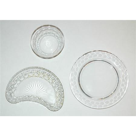 Appraisal: Colorless Glass Partial Dessert Service Together with a Set of