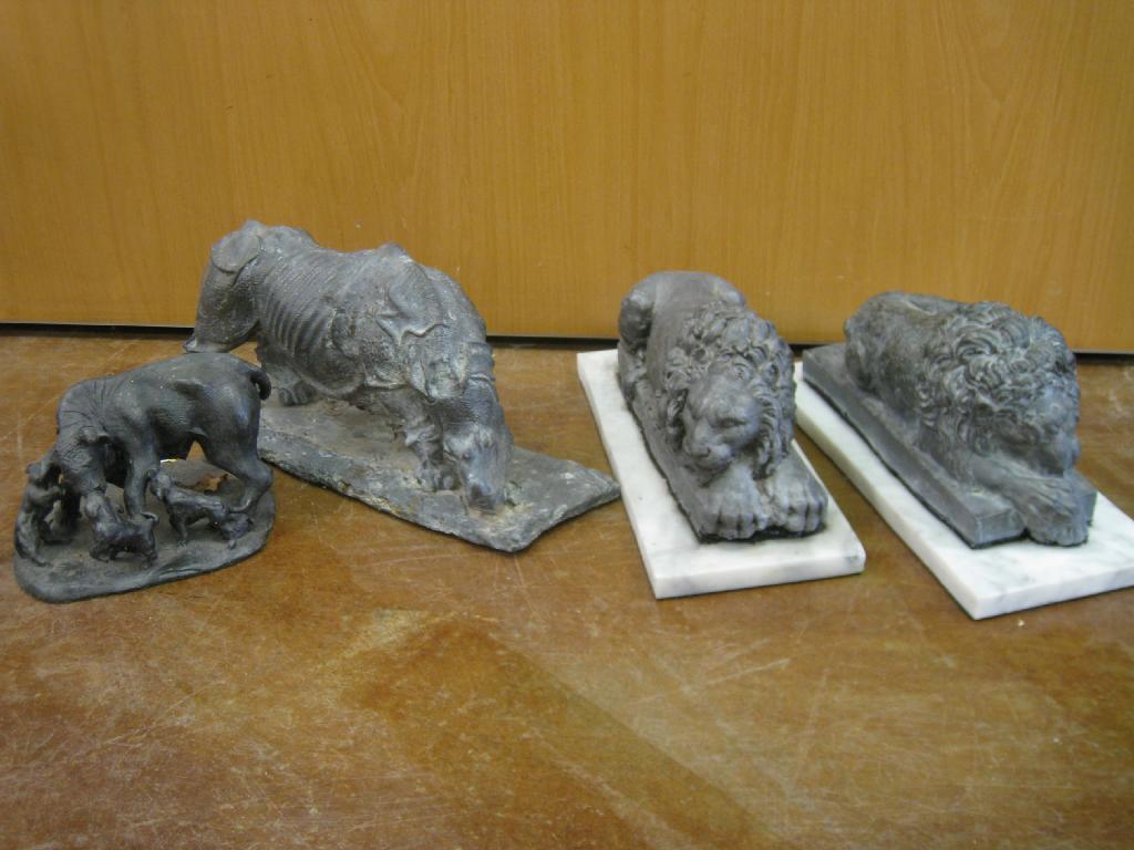 Appraisal: A model of a bull baiting scene with dogs