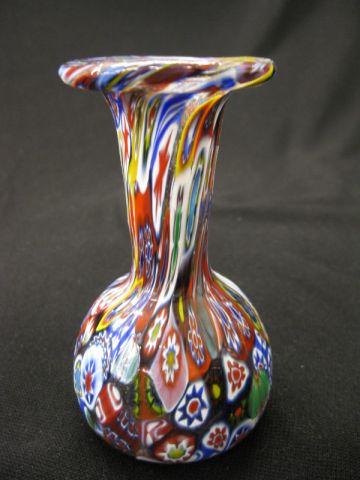 Appraisal: Millefiori Art Glass Vase multi-color excellent