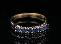 Appraisal: Ladies' Sapphire Gold Ring A k yellow gold ring set