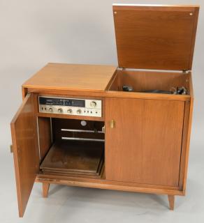 Appraisal: Mid-Century stereo cabinet with Scott Stereo Master tuner and Gerrard