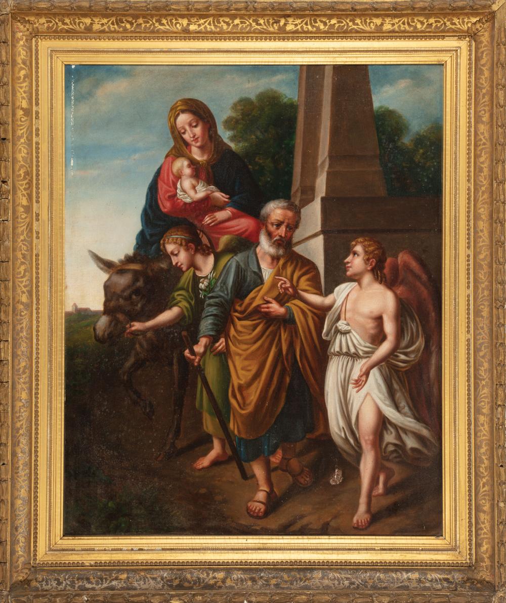 Appraisal: After Alessandro Turchi Italian - The Flight into Egypt oil